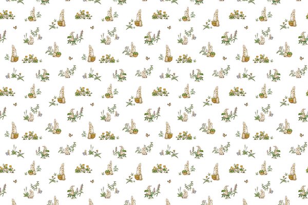 Tapeta srnky - Dancing Deer Green Materiál: Digitální eko vlies - klasická tapeta nesamolepicí