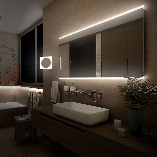 Nimco LED zrcadlo 29W, 100x70 cm se dvěma dotykovými senzory