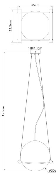Globo 15883H - Lustr na lanku LEONA 1xE27/15W/230V