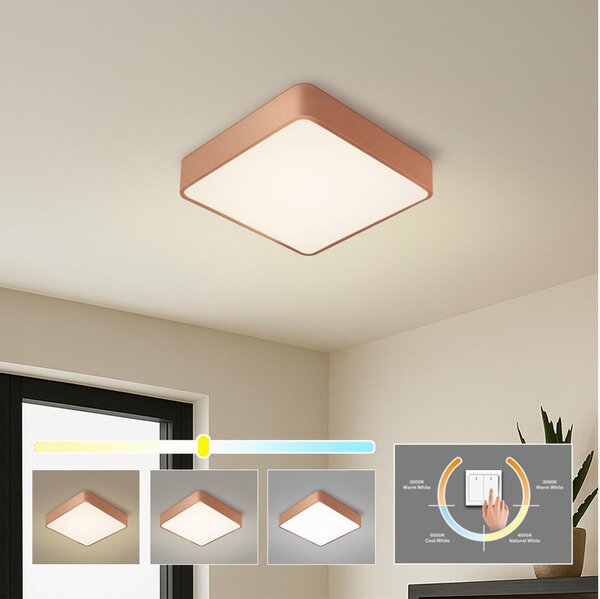 Brilagi - LED Stropní svít. POOL LED/36W/230V 3000/4000/6000K 40x40 cm bronzová