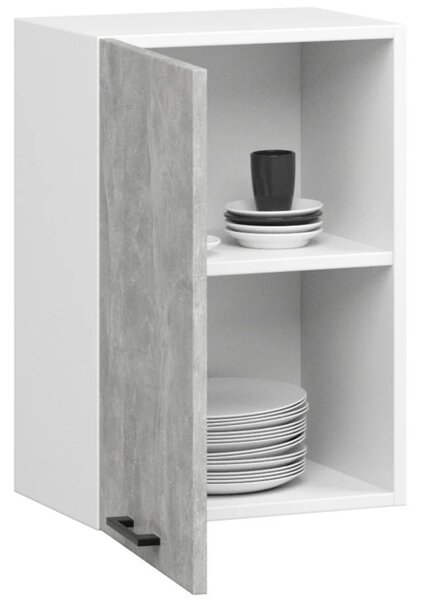 Závěsná kuchyňská skříňka 50 cm VERMINA - bílá / beton