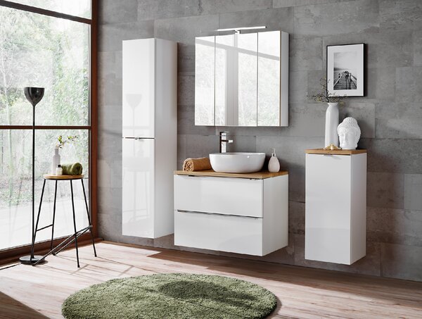 Comad Koupelnová skříňka pod umyvadlo Capri White 80 bílá/dub zlatý craft