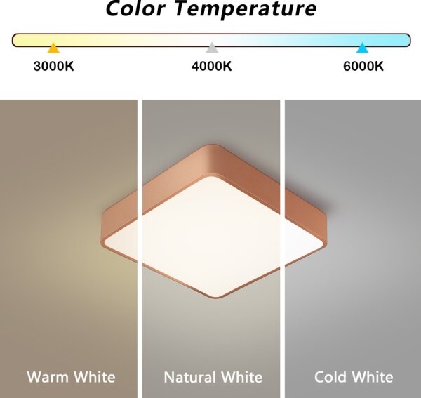 Brilagi - LED Stropní svít. POOL LED/36W/230V 3000/4000/6000K 40x40 cm bronzová
