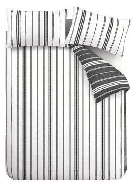 Černobílé povlečení na jednolůžko 135x200 cm Harbour Stripe – Catherine Lansfield