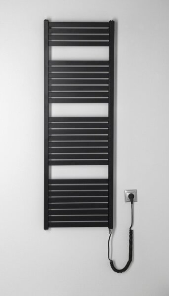 Aqualine - Koupelnový elektrický radiátor TONDI-E 500W 133x45 cm matná černá