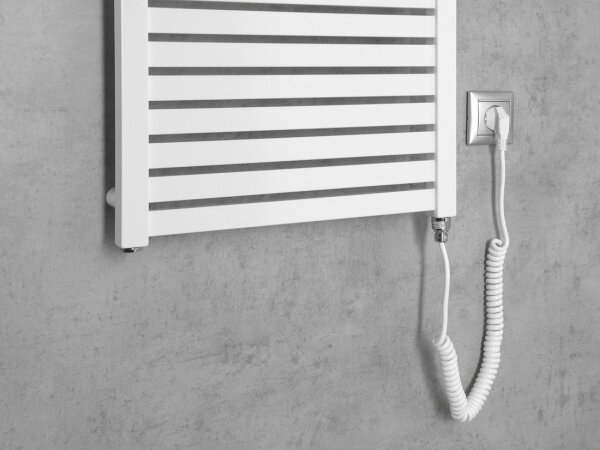 Aqualine - Koupelnový elektrický radiátor TONDI-E 500W 133x45 cm bílá