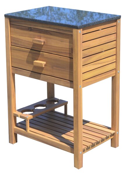 Sunfun Kuchyňský modul, 52 × 87 × 60 cm, dřevo z akácie, žula