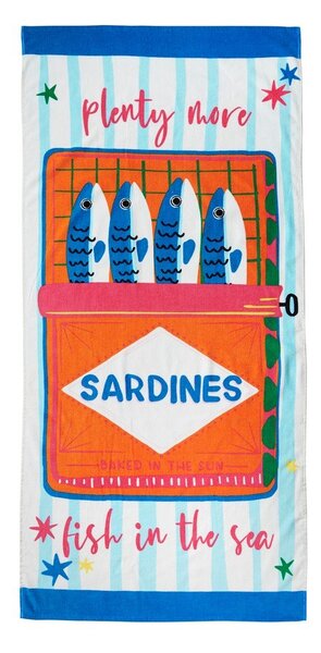 Bavlněná plážová osuška 76x160 cm Sardines – Catherine Lansfield