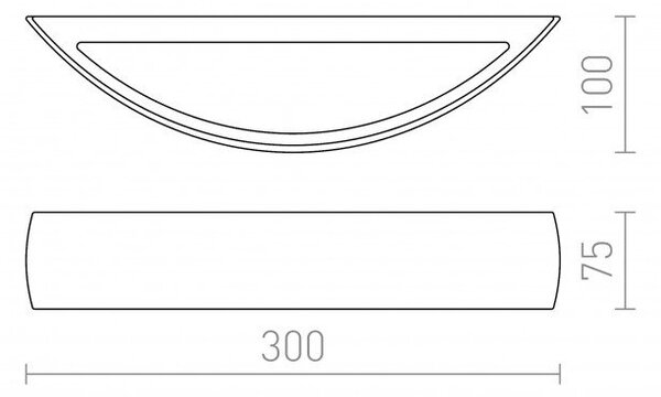 Nástěnné svítidlo CRESCENT nástěnná sádrová bílá 230V R7s lineár - RED - DESIGN RENDL