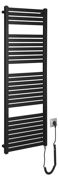 Aqualine - Koupelnový elektrický radiátor TONDI-E 500W 133x45 cm matná černá