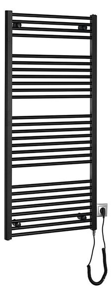 Aqualine - Koupelnový elektrický radiátor DIRECT-E 600W 132x60 cm matná černá