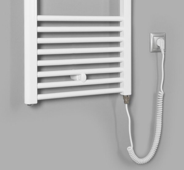 Aqualine - Koupelnový elektrický radiátor DIRECT-E 400W/230V 132 cm bílá