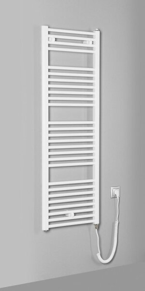 Aqualine - Koupelnový elektrický radiátor DIRECT-E 400W/230V 132 cm bílá