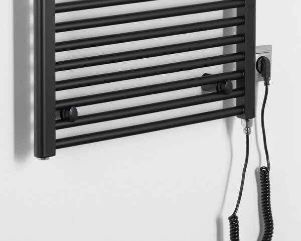 Aqualine - Koupelnový elektrický radiátor DIRECT-E 600W 132x60 cm matná černá