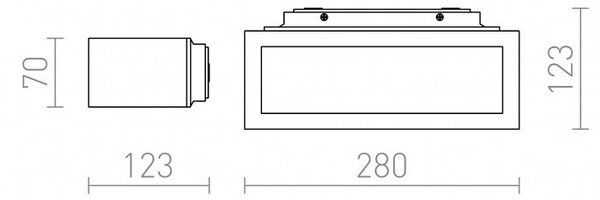 GINO nástěnná antracitová , svítí nahoru i dolů 230V E27 18W IP44 - RED - DESIGN RENDL