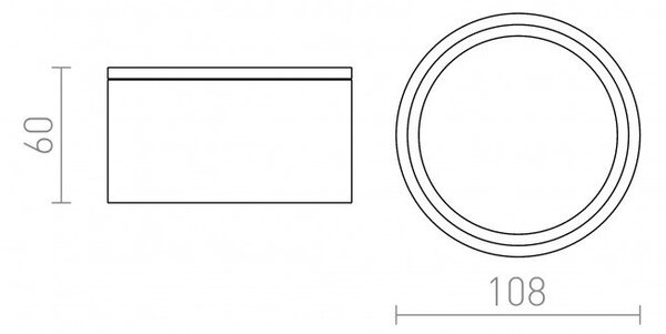 MERIDO stropní bílá 230V GX53 11W IP44 - RED - DESIGN RENDL