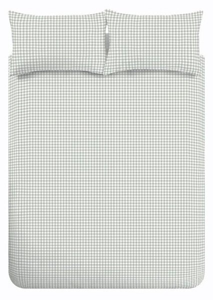 Zelené povlečení na jednolůžko 135x200 cm Bamford Gingham Check – Catherine Lansfield