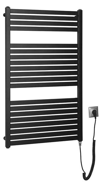 Aqualine - Koupelnový elektrický radiátor TONDI-E 400W 97x60 cm matná černá