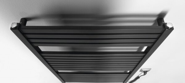 Aqualine - Koupelnový elektrický radiátor TONDI-E 400W 97x60 cm matná černá