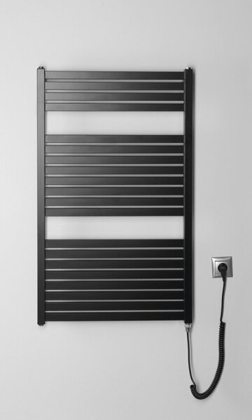 Aqualine - Koupelnový elektrický radiátor TONDI-E 400W 97x60 cm matná černá