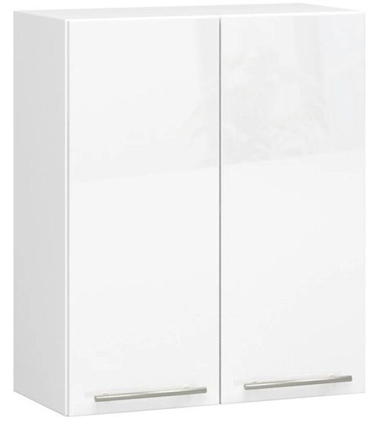 Horní kuchyňská skříňka 60 cm VERMINA - bílá / bílá lesklá