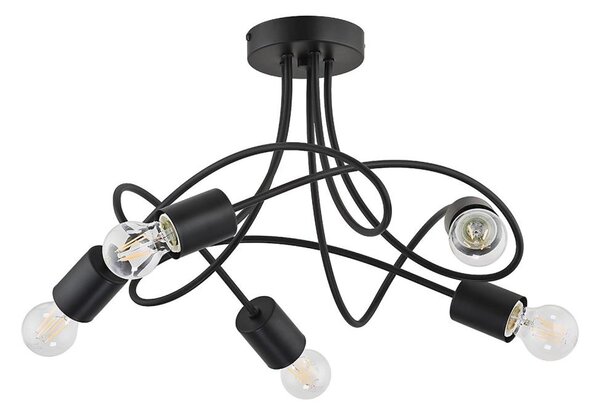 Přisazený lustr TARGO 5xE27/15W/230V černá