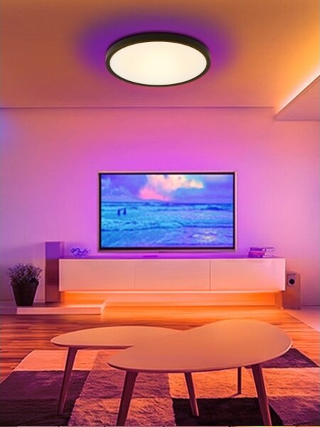 Immax NEO 07166-B40-LED RGBCCT Stmívatelné svítidlo 50W/230V Wi-Fi Tuya černá+DO