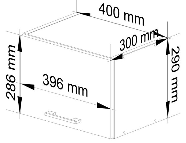 Digestořová skříňka 40 cm VERMINA - bílá