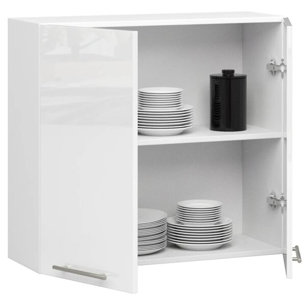 Horní kuchyňská skříňka 80 cm VERMINA - bílá / bílá lesklá