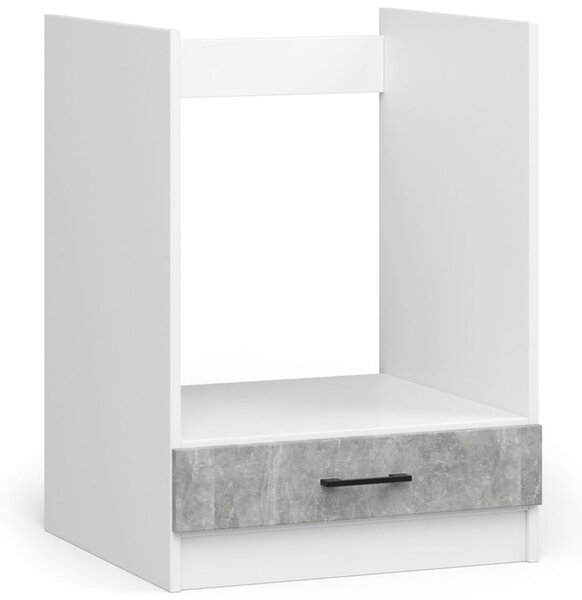 Sporáková skříňka 60 cm VERMINA - bílá / beton