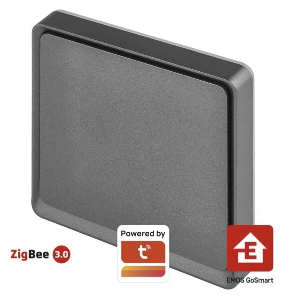 Vypínač 1-tlačítkový GoSmart 1xCR2430 Tuya černá