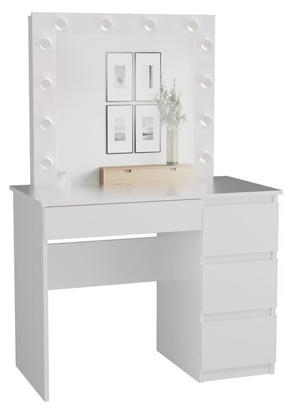TP Living Kosmetický stolek s LED osvětlením Mijas bílý