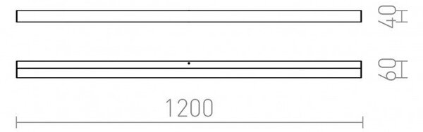 LEVIA 120 nástěnná chrom 230V LED 24W 1700lm IP44 3000K - RED - DESIGN RENDL