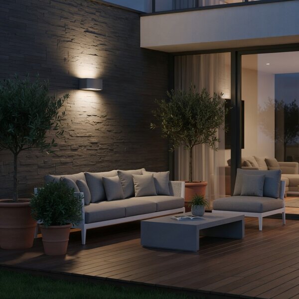 Venkovní nástěnné svítidlo Ideal lux Andromeda AP1 061580 1x60W E27 - antracit