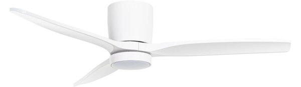 LED stropní ventilátor Sorin, bílý, CCT, IP44, 3 lopatky – Lucande Lucande, Sorin, Bílá, Obývací pokoj, Kov, Moderní