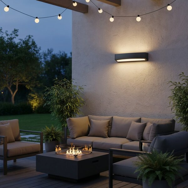 Venkovní nástěnné svítidlo Ideal lux Andromeda AP2 100371 2x60W E27 - černá