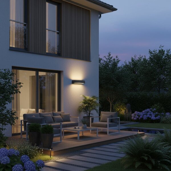 Venkovní nástěnné svítidlo Ideal lux Andromeda AP2 100371 2x60W E27 - černá