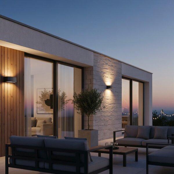 Venkovní nástěnné svítidlo Ideal lux Andromeda AP1 061597 1x60W E27 - černá