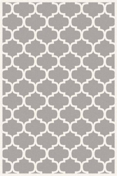 Agnella moderní vlněný koberec Isfahan Welum šedý Rozměr: 80x150 cm