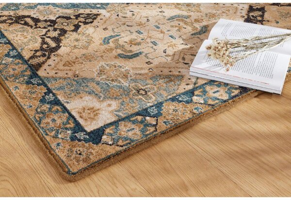 Kusový koberec vlněný Dywilan Omega Torino Koniak 2 béžový Rozměr: 135x200 cm