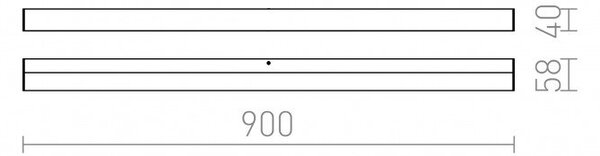 LEVIA 90 nástěnná chrom 230V LED 18W IP44 3000K - RED - DESIGN RENDL