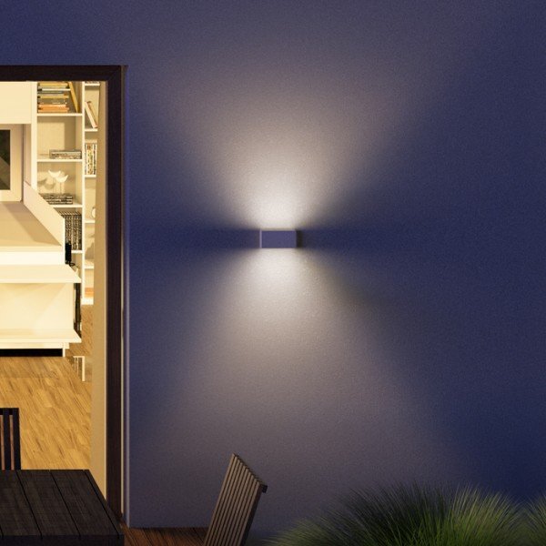 TORINO nástěnná bílá 230V LED 2x5W IP54 3000K - RED - DESIGN RENDL