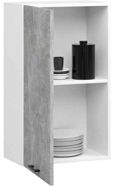 Horní kuchyňská skříňka 50 cm VERMINA - bílá / beton