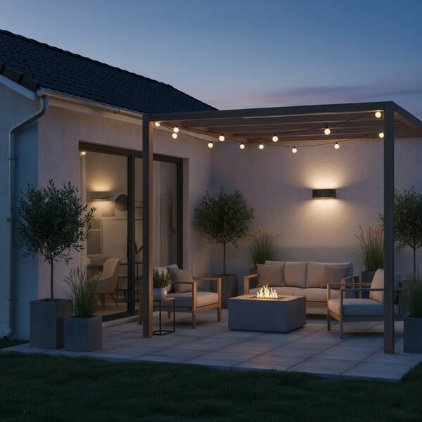 Venkovní nástěnné svítidlo Ideal lux Andromeda AP1 061597 1x60W E27 - černá