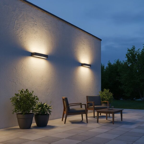 Venkovní nástěnné svítidlo Ideal lux Andromeda AP2 100371 2x60W E27 - černá