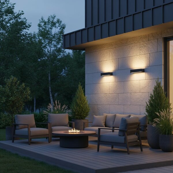 Venkovní nástěnné svítidlo Ideal lux Andromeda AP2 092355 2x60W E27 - antracit
