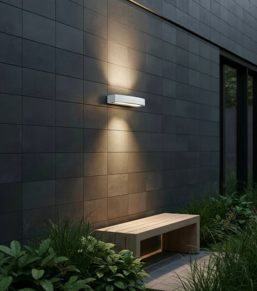 Venkovní nástěnné svítidlo Ideal lux Andromeda AP2 100364 2x60W E27 - bílá