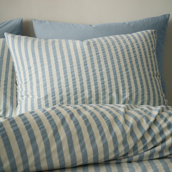 Modré povlečení na jednolůžko 135x200 cm Cotton Rich Woven Stripe – Pineapple Elephant
