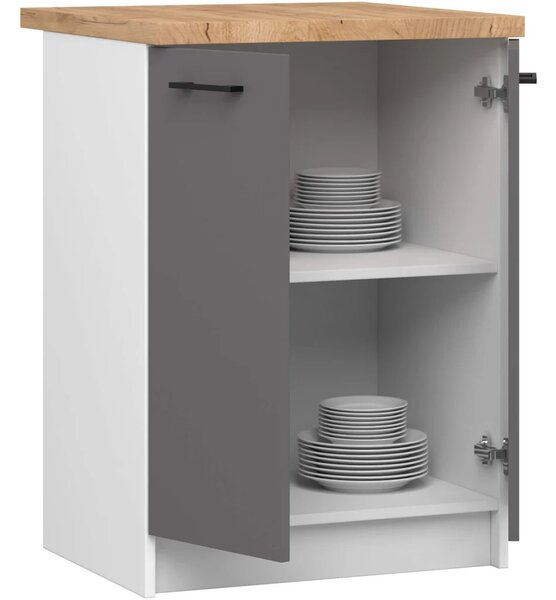 Dolní kuchyňská skříňka 60 cm VERMINA - bílá / šedá