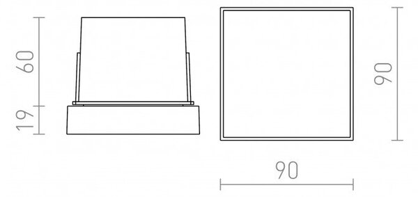 RED R12530 DEJAVU SQ 9 zápustná černá 230V LED 3.5W IP65 3000K - RED - DESIGN RENDL